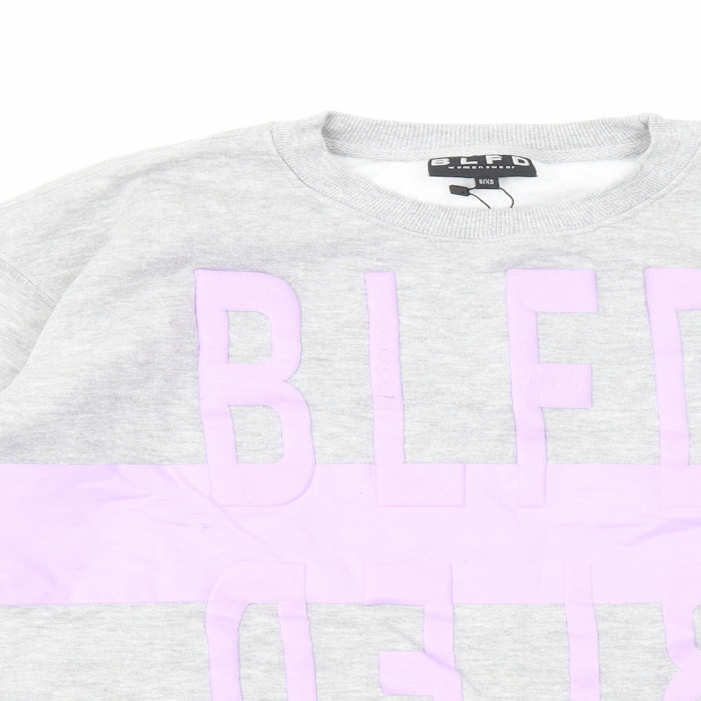 BLFD Womens Grey Cotton Pullover Sweatshirt Size 8 Pullover