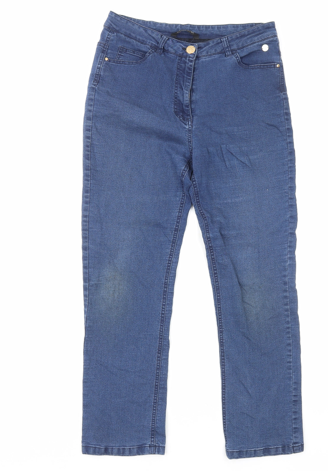 Vizaviz Womens Blue Cotton Skinny Jeans Size 12 L26 in Regular Zip
