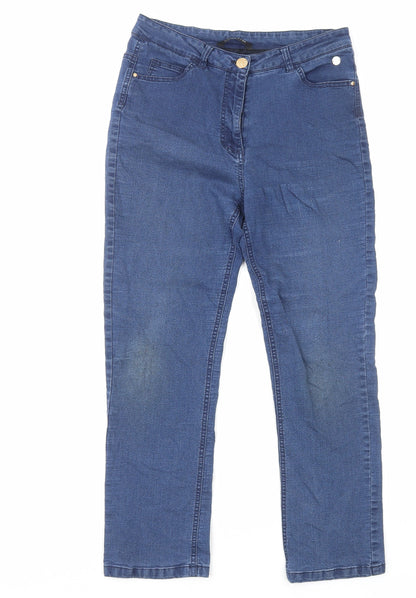 Vizaviz Womens Blue Cotton Skinny Jeans Size 12 L26 in Regular Zip