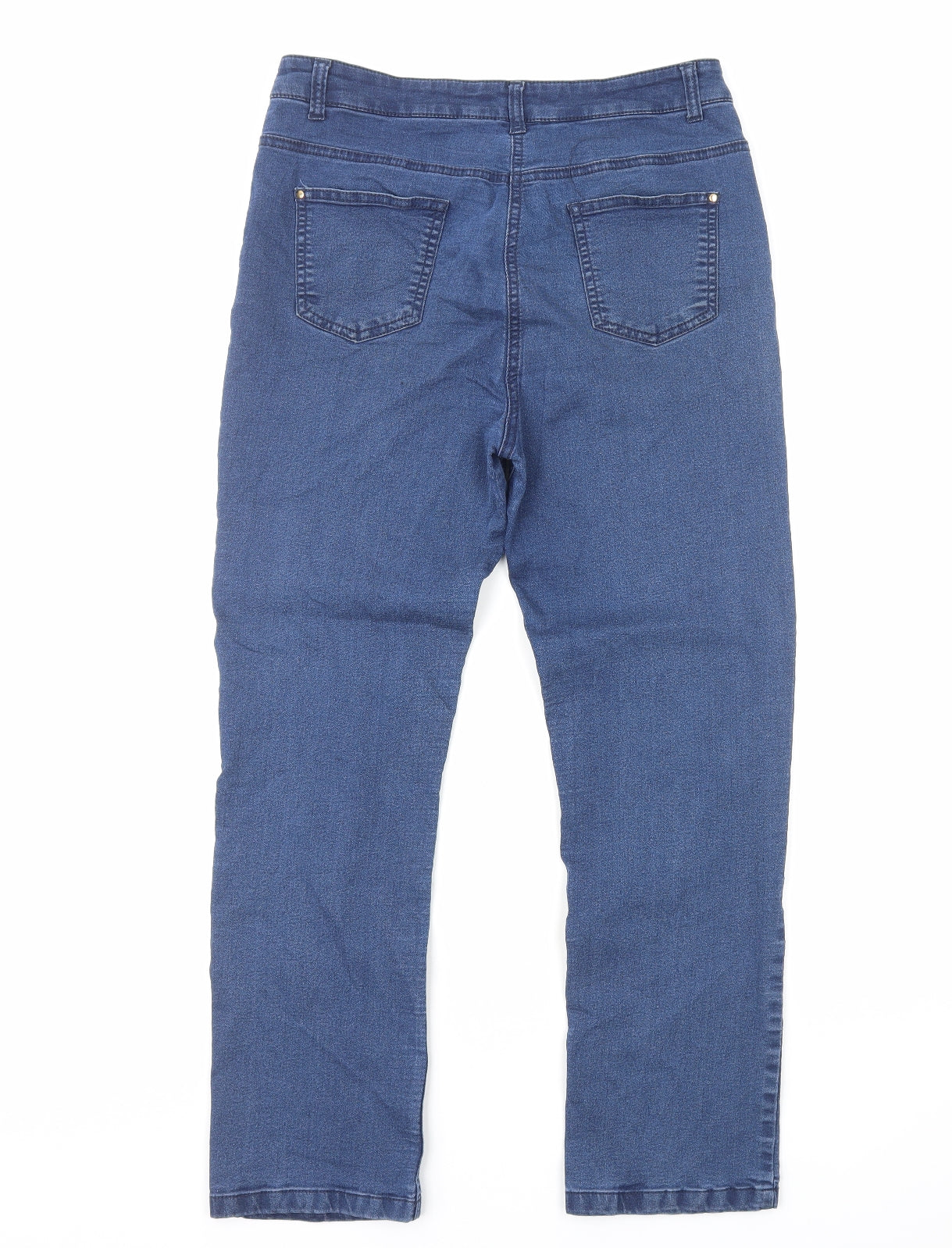 Vizaviz Womens Blue Cotton Skinny Jeans Size 12 L26 in Regular Zip