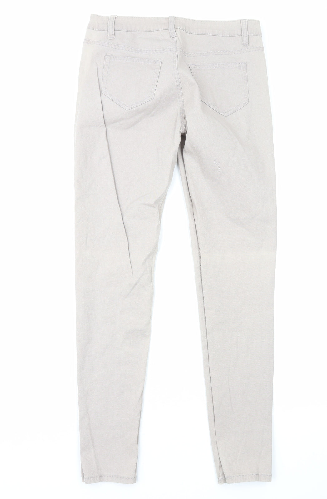 B.You Womens Beige Cotton Skinny Jeans Size 12 L30 in Regular Zip