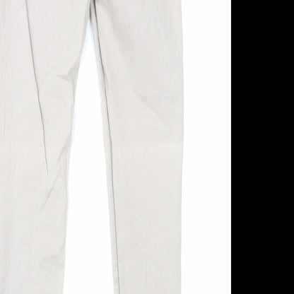 B.You Womens Beige Cotton Skinny Jeans Size 12 L30 in Regular Zip