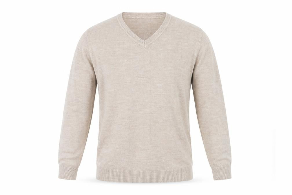 Mens UK Size M Easy Beige Pullover Jumper