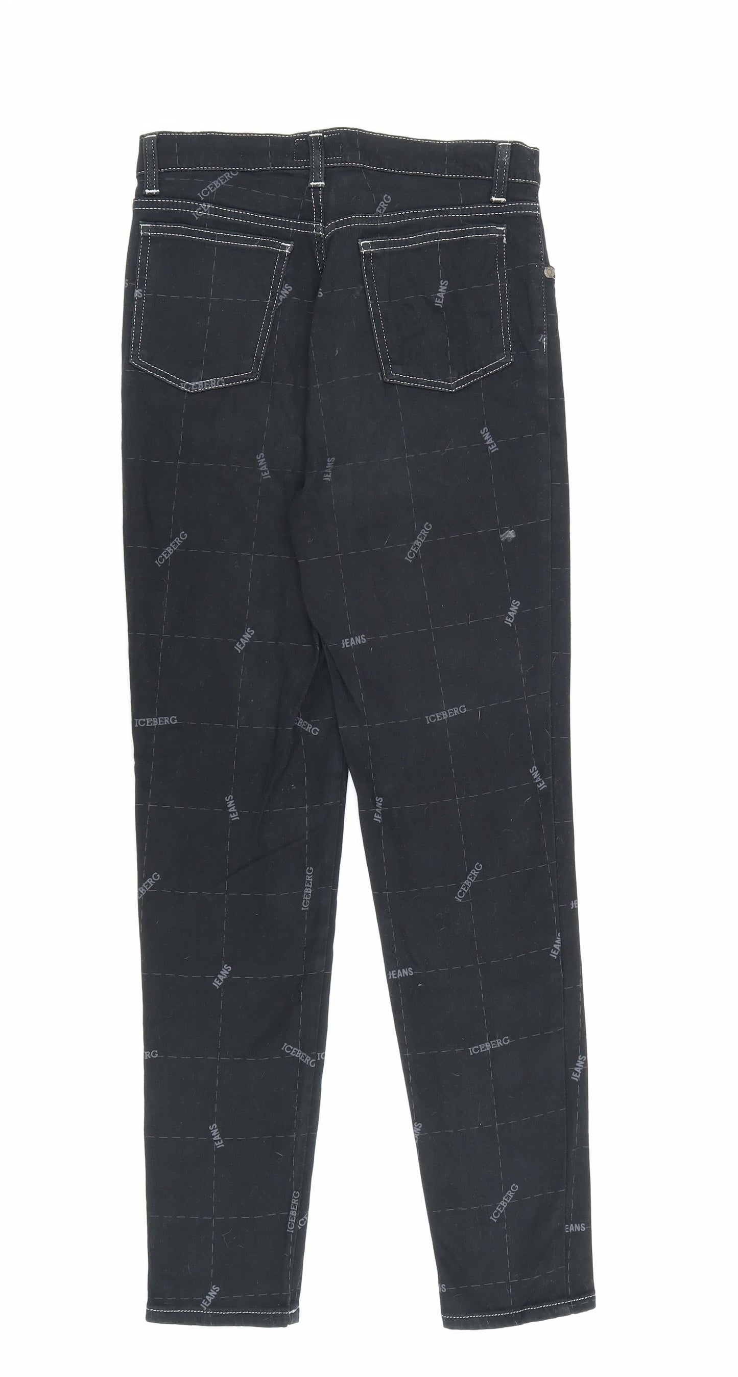 Gilmar Womens Black Geometric Cotton Skinny Jeans Size 29 in L28 in Regular Zip