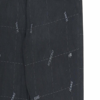 Gilmar Womens Black Geometric Cotton Skinny Jeans Size 29 in L28 in Regular Zip