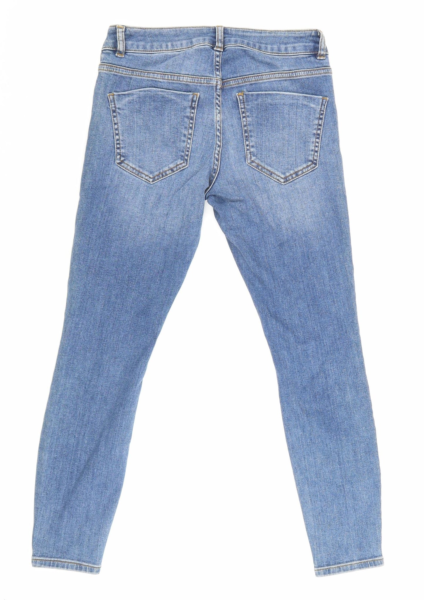 ASOS Womens Blue Cotton Skinny Jeans Size 25 in L24 in Slim Zip