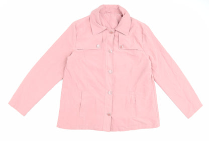 SLIMMA Womens Pink Jacket Size 14 Button