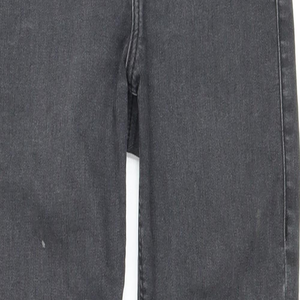 Topshop Womens Black Cotton Skinny Jeans Size 25 in L25.5 in Slim Zip