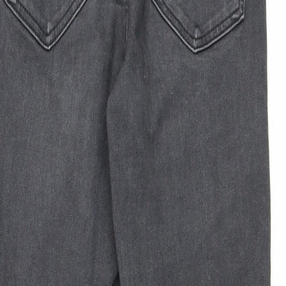 Topshop Womens Black Cotton Skinny Jeans Size 25 in L25.5 in Slim Zip
