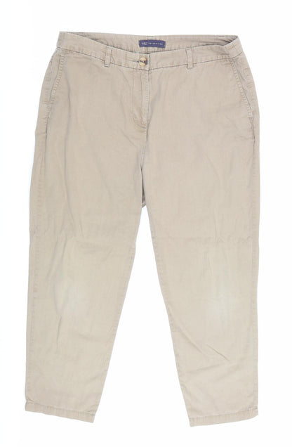 Womens UK Size 12 Marks and Spencer Regular Fit  Brown Trousers
