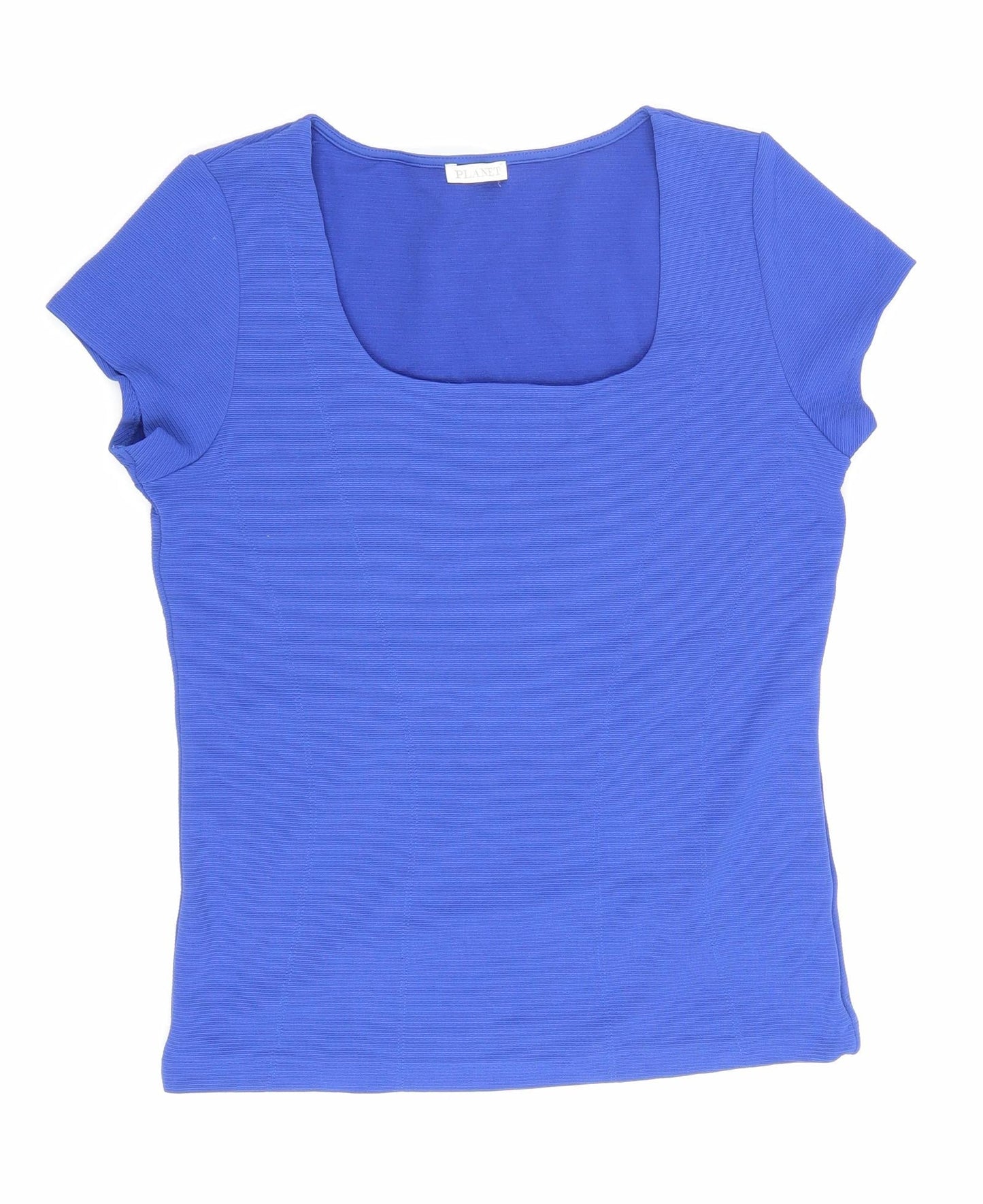 Womens UK Size S Planet Blue Basic T-Shirt