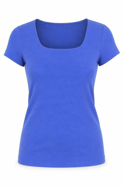 Womens UK Size S Planet Blue Basic T-Shirt