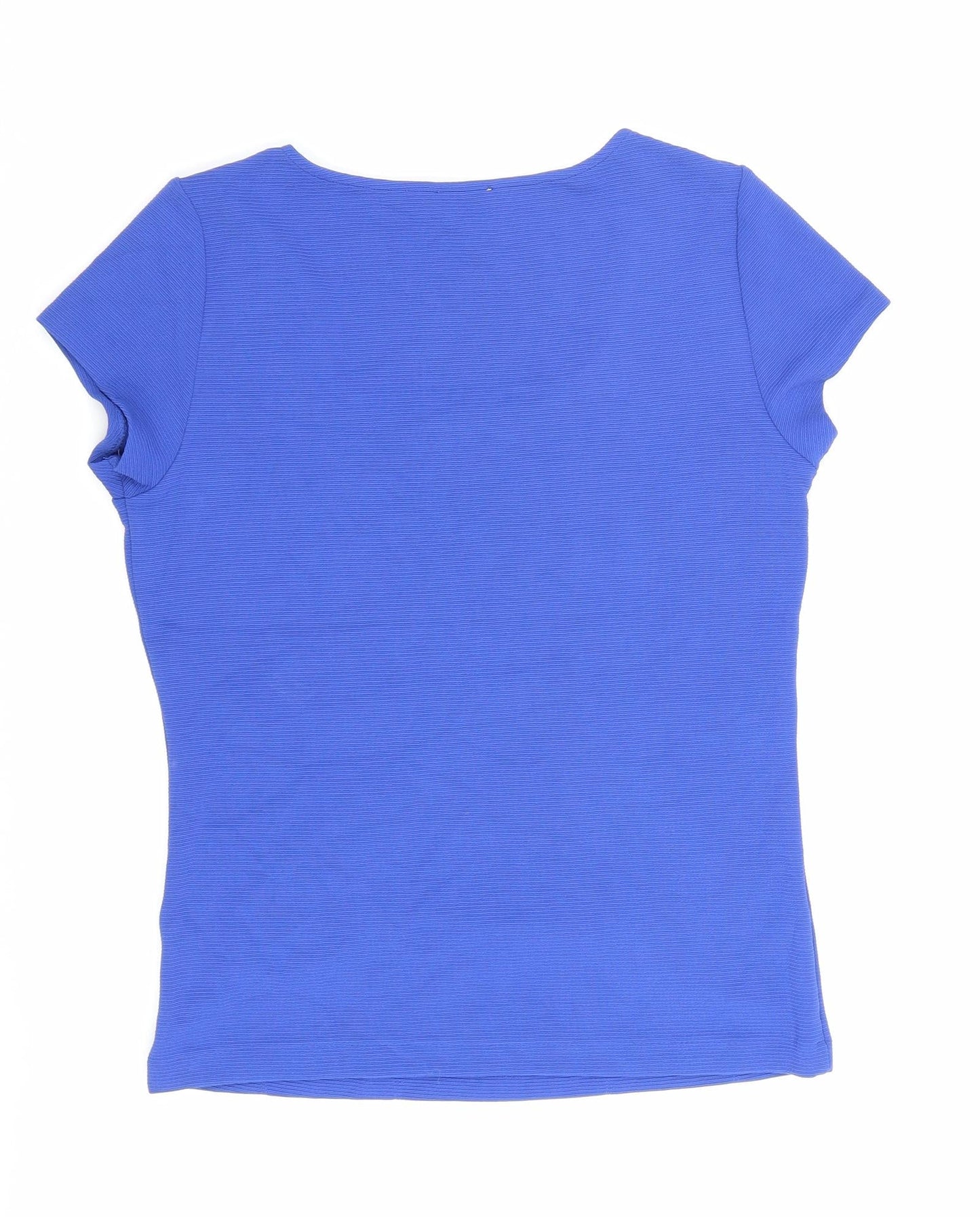 Womens UK Size S Planet Blue Basic T-Shirt