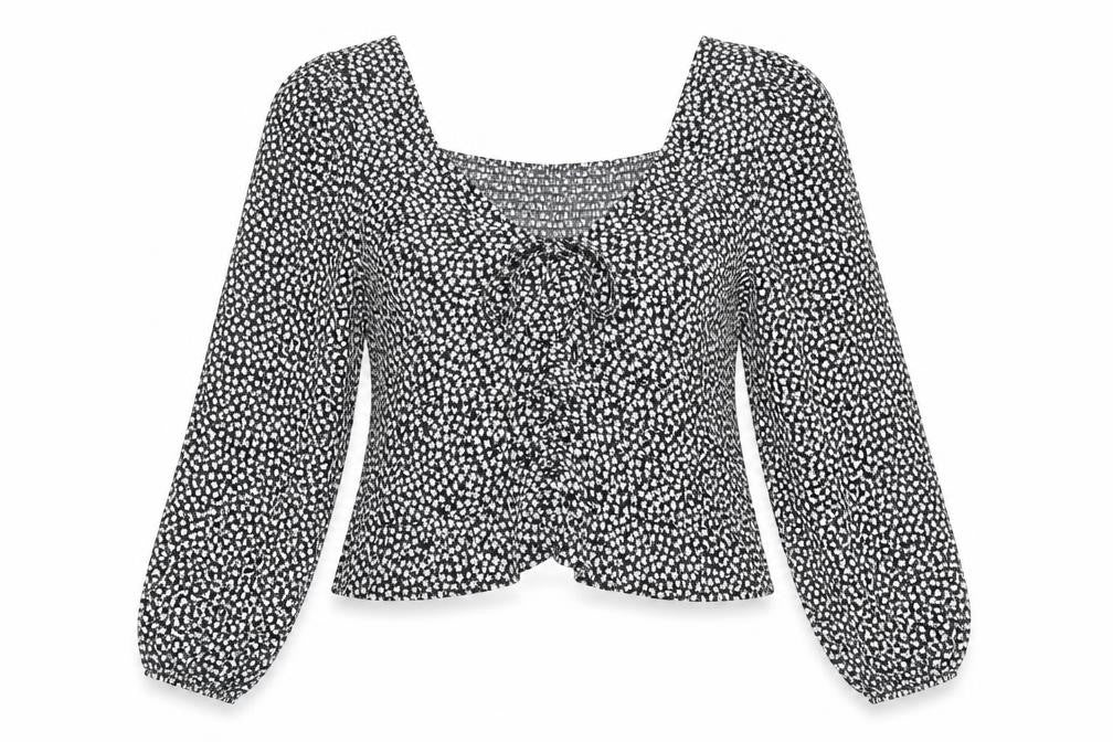 Womens UK Size L H&M Black Basic Blouse