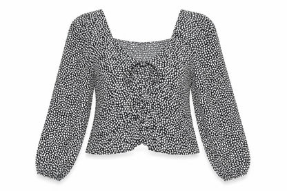 Womens UK Size L H&M Black Basic Blouse
