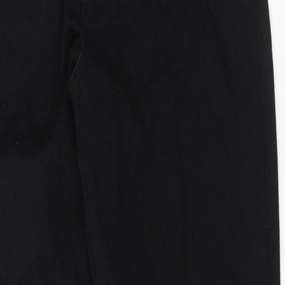 Missguided Womens Black Cotton Mom Jeans Size 6 L30 in Regular Button