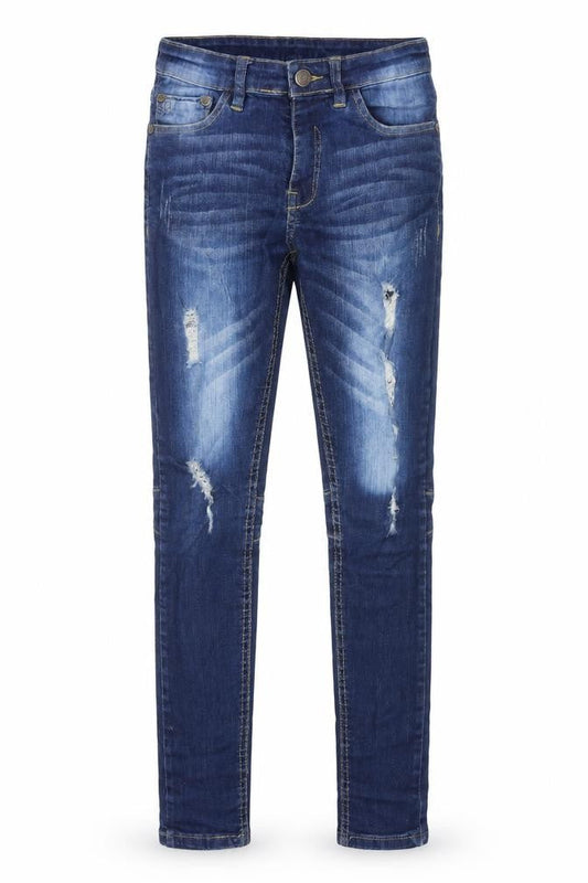 A-Z Girls Blue Cotton Skinny Jeans Size 11-12 Years Regular Button