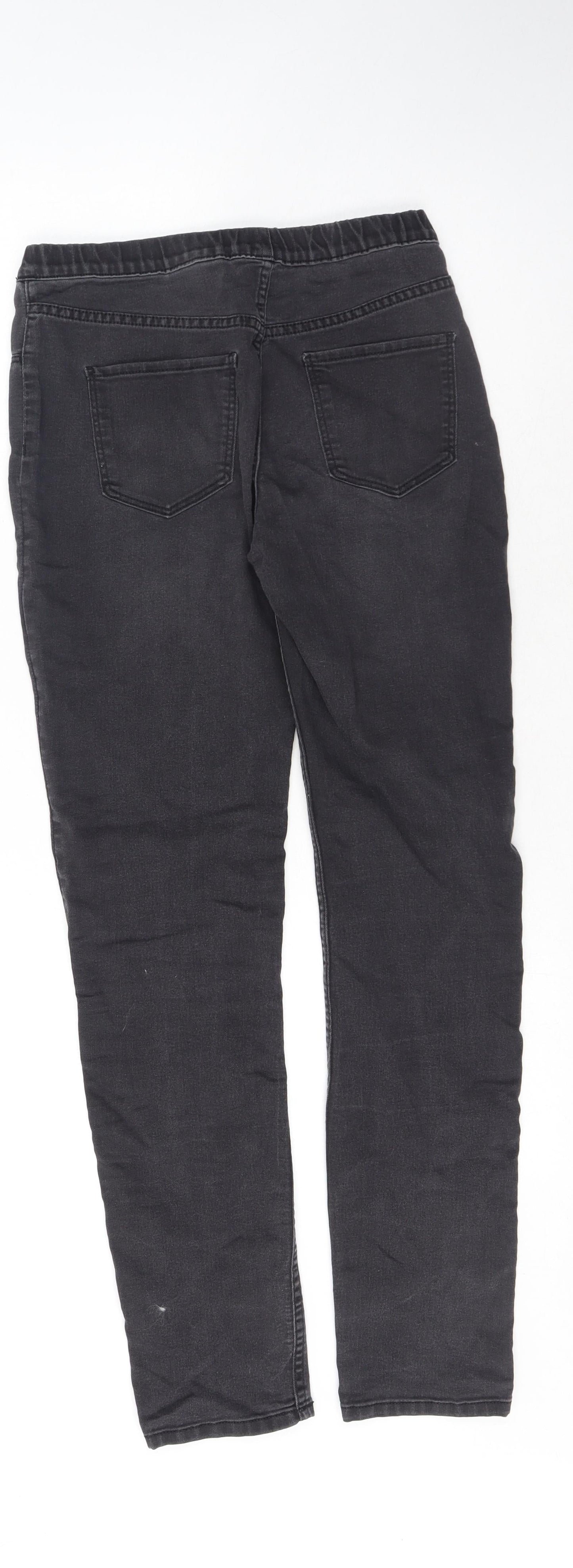 H&M Girls Grey Cotton Straight Jeans Size 14 Years Regular Pullover