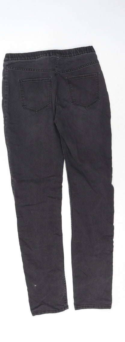 H&M Girls Grey Cotton Straight Jeans Size 14 Years Regular Pullover