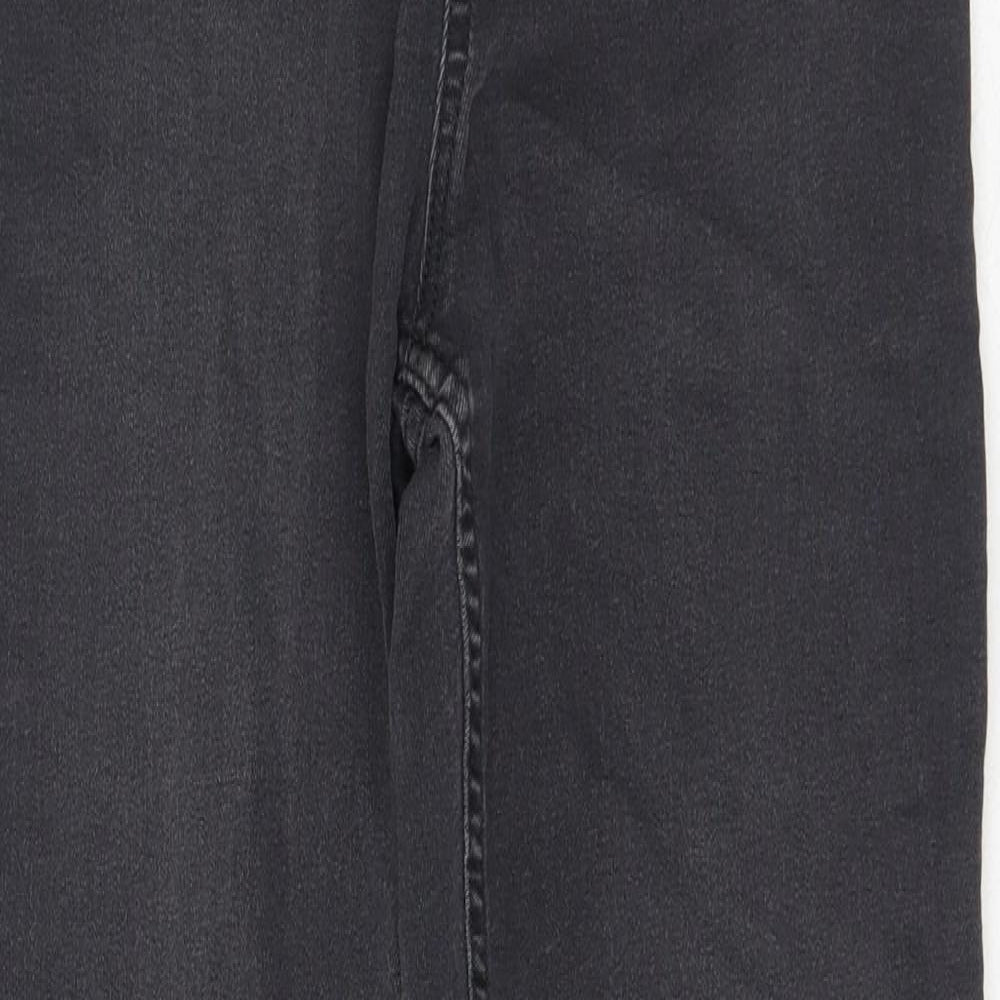 H&M Girls Grey Cotton Straight Jeans Size 14 Years Regular Pullover