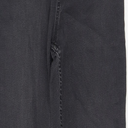 H&M Girls Grey Cotton Straight Jeans Size 14 Years Regular Pullover