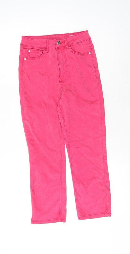 Womens UK Size 6 Marks and Spencer Regular Fit Straight Pink Jeans
