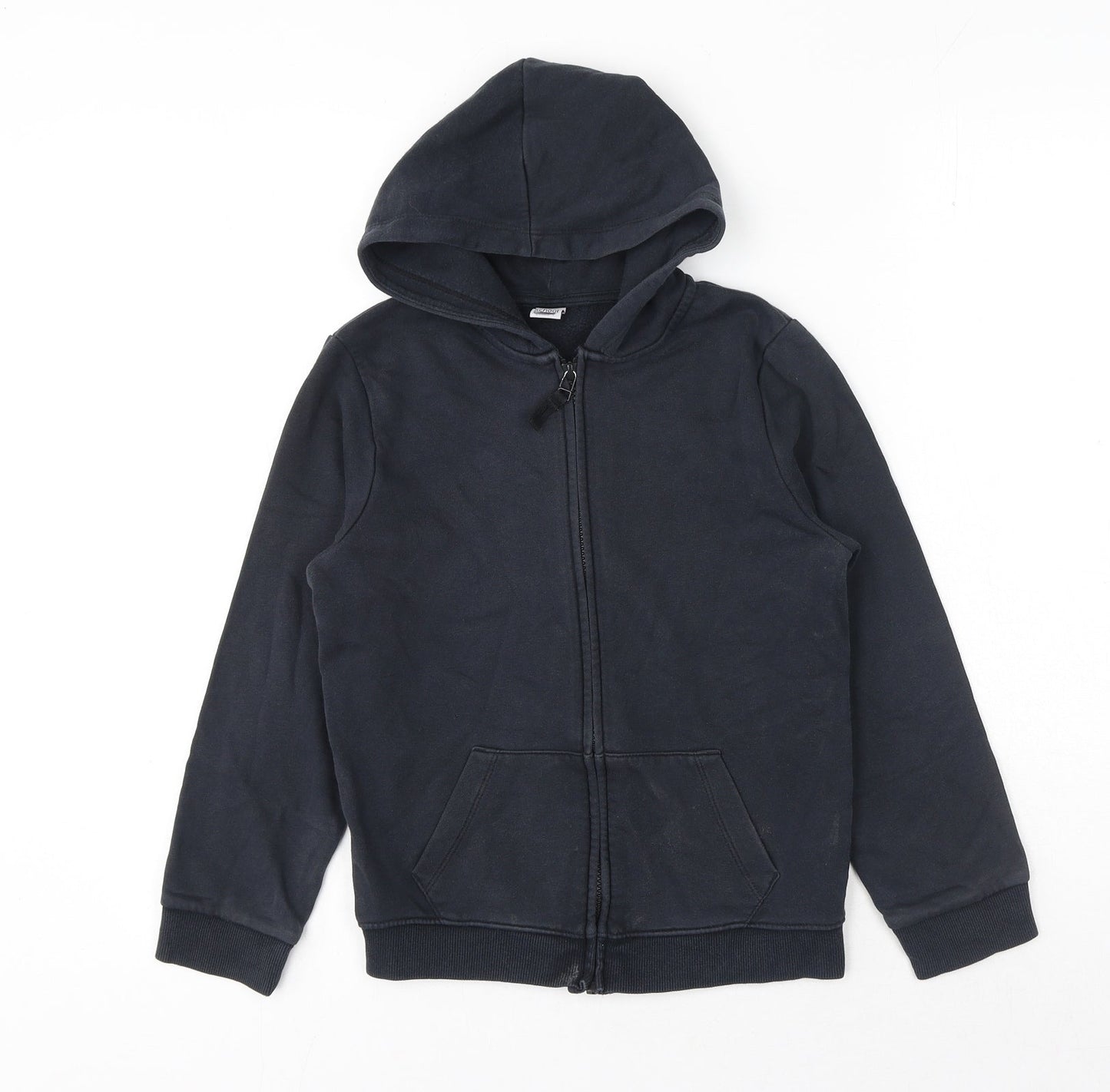 TU Boys Blue Cotton Full Zip Hoodie Size 8 Years Zip