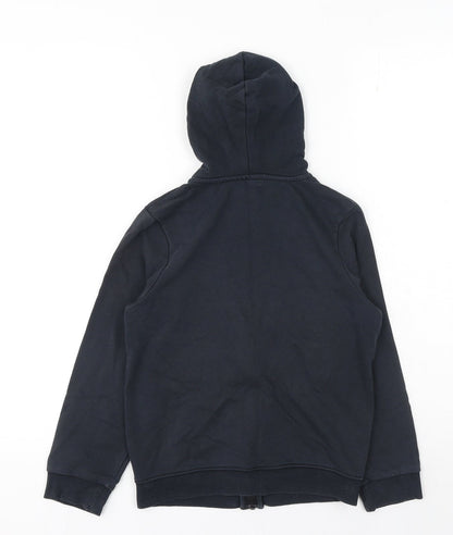 TU Boys Blue Cotton Full Zip Hoodie Size 8 Years Zip