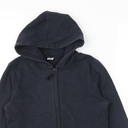 TU Boys Blue Cotton Full Zip Hoodie Size 8 Years Zip