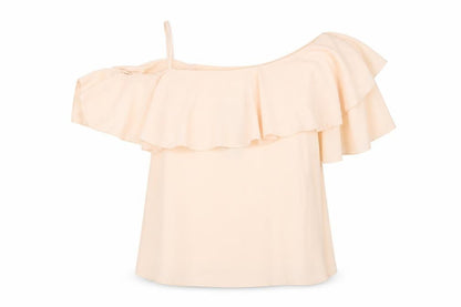 Womens UK Size 8 Boohoo Beige Basic Blouse