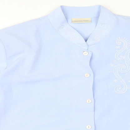 Womens UK Size 20 michael gold Blue Basic Button-Up