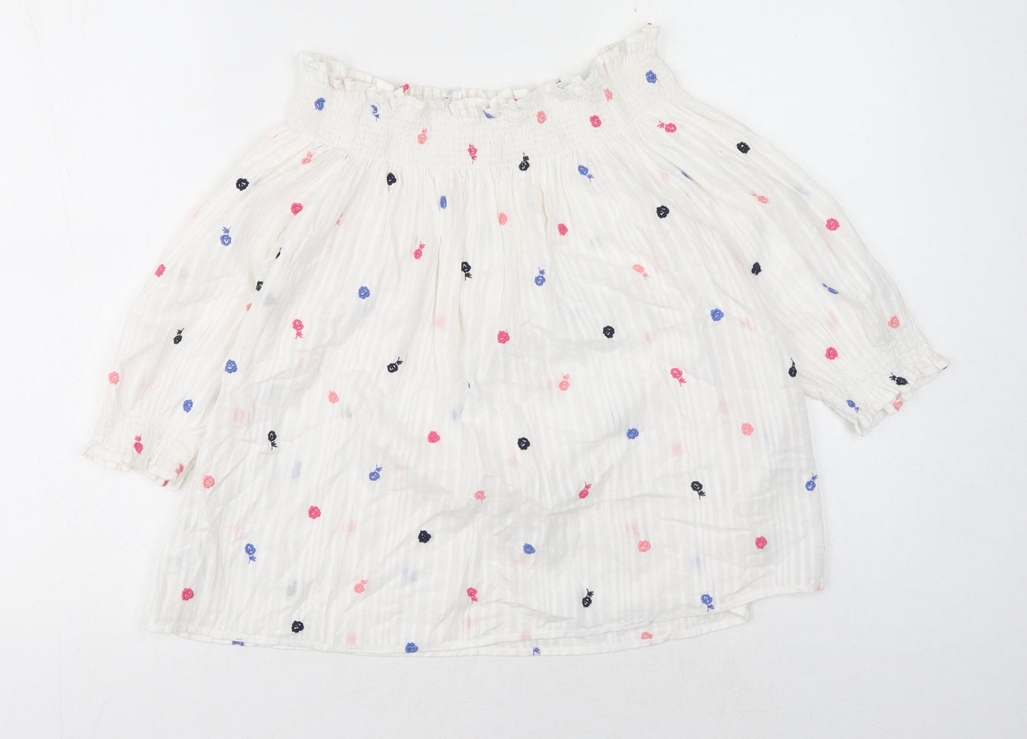 Womens UK Size M Gap White Basic Blouse