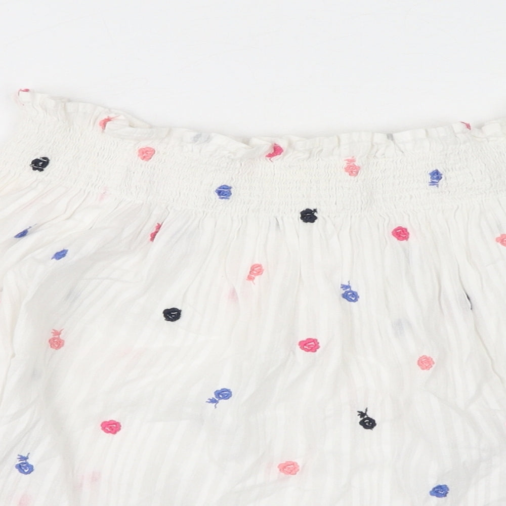 Womens UK Size M Gap White Basic Blouse