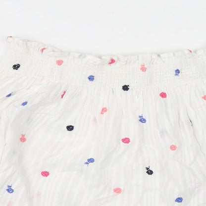Womens UK Size M Gap White Basic Blouse