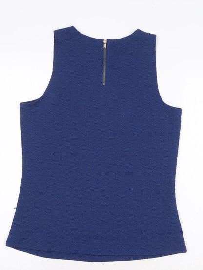 Womens UK Size 12 New Look Blue Basic Blouse