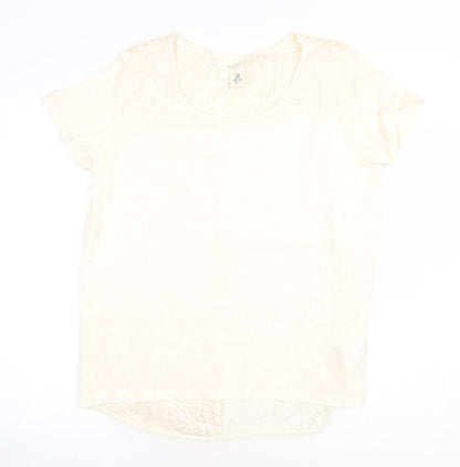 Womens UK Size M H&M Beige Basic Blouse