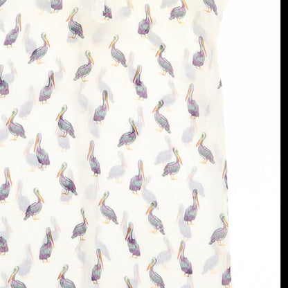 Womens UK Size XS Zara Beige Basic Blouse