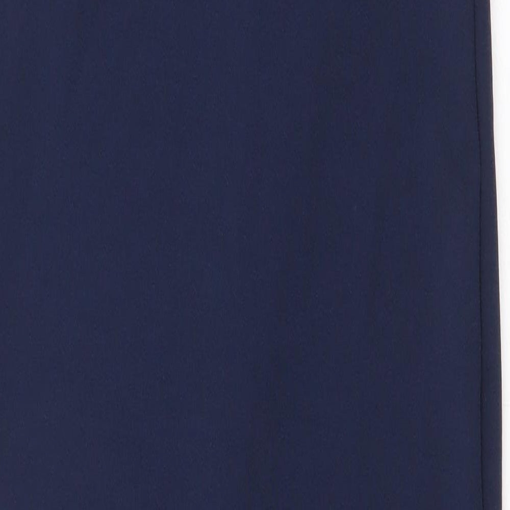 Missguided Womens Blue Polyester Pencil Dress Size 8 Off the Shoulder Zip - Asymmetric