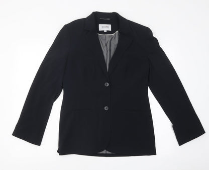 NEXT Womens Black Polyurethane Jacket Suit Jacket Size 10