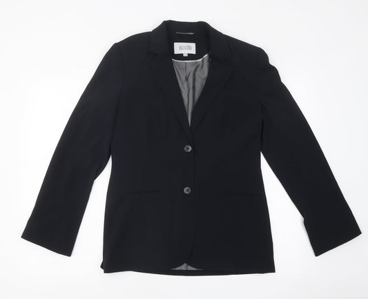NEXT Womens Black Polyurethane Jacket Suit Jacket Size 10