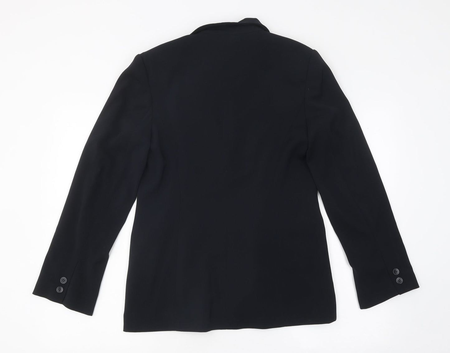 NEXT Womens Black Polyurethane Jacket Suit Jacket Size 10