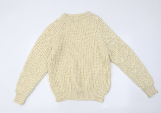 Womens UK Size M NEXT Beige Pullover Jumper