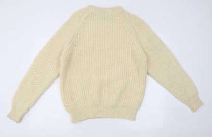 Womens UK Size M NEXT Beige Pullover Jumper