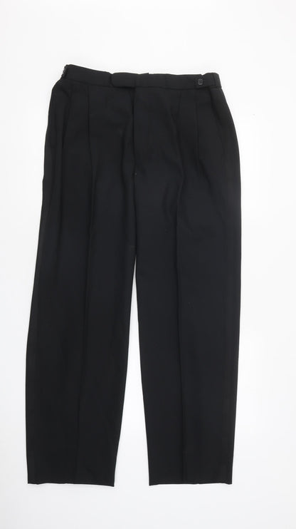 Womens UK Size 34 in Marks and Spencer Regular Fit Dress Pants Black Trousers
