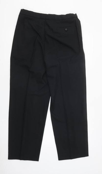 Womens UK Size 34 in Marks and Spencer Regular Fit Dress Pants Black Trousers