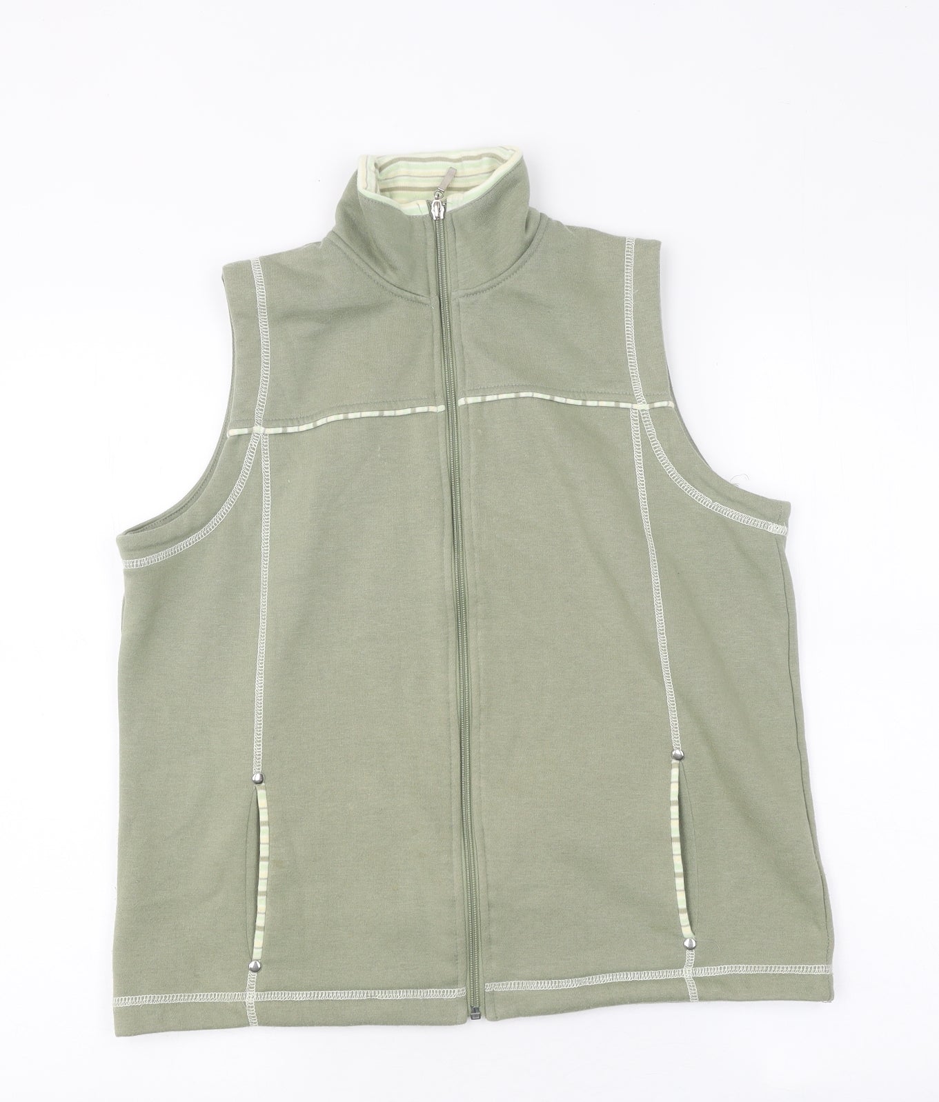 Womens UK Size S Preworn Green Gilet