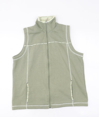 Womens UK Size S Preworn Green Gilet