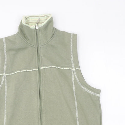 Womens UK Size S Preworn Green Gilet