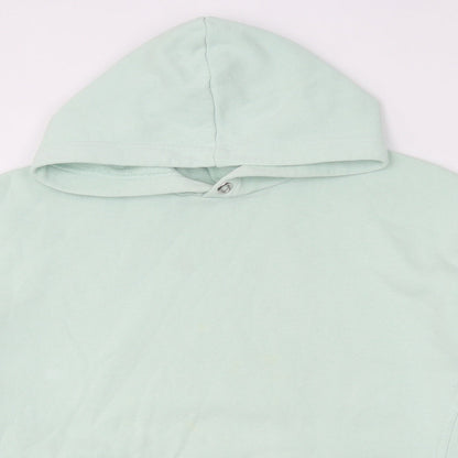Topshop Womens Green Cotton Pullover Hoodie Size M Pullover