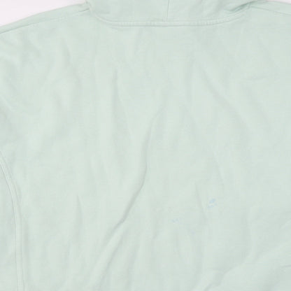 Topshop Womens Green Cotton Pullover Hoodie Size M Pullover